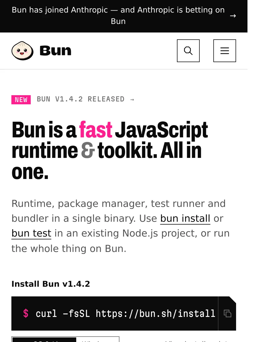 Bun screenshot
